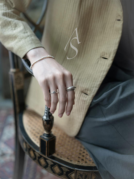 Rosa Maria 26SS BRENNY 锤纹手工银戒 商品图2