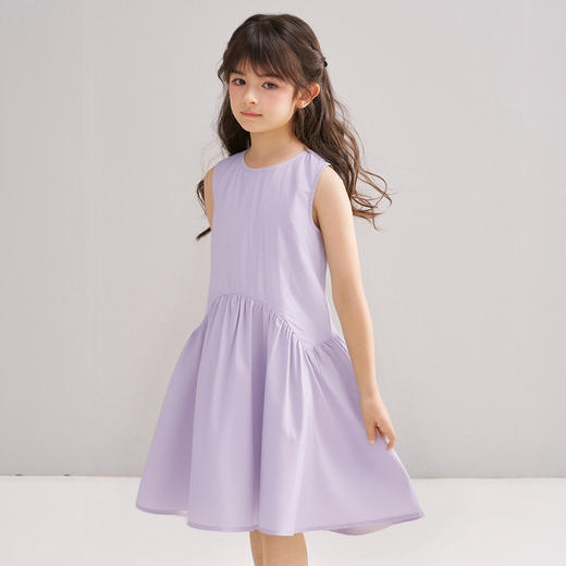 笛莎/Deesha 【松饼熊】2026年夏季新款女童连衣裙无袖A版棉布连衣裙 商品图1