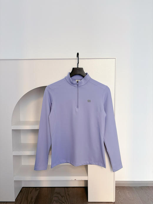 点此购买 可隆户外休闲衣女士微拉绒半拉链长袖T恤 qk 341425 商品图1