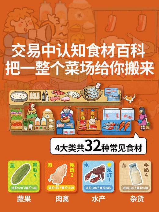 【从小孩子培养财商 】科答鸭菜市场大亨儿童大富富翁益智趣味桌游模拟经营财商玩具 商品图1