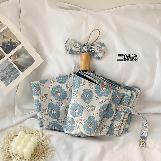 AVRNA法式高级感碎花晴雨伞 简直美翻了 0透光伞面高密织伞布 UPF大于50+狂晒不黑，就是这么棒 商品图2