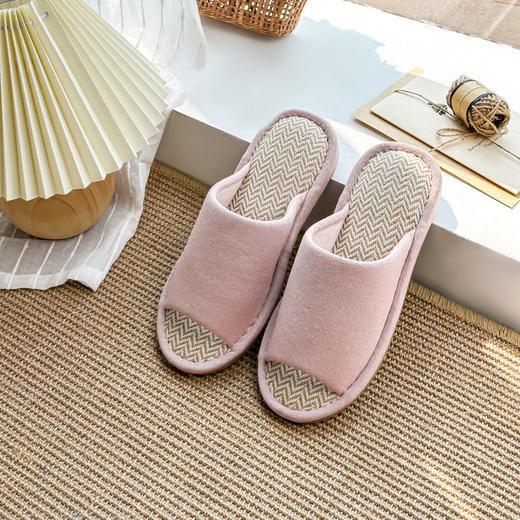 日式无印凉拖鞋良品夏季家居拖鞋纯色男女凉席底情侣防水拖鞋 商品图1