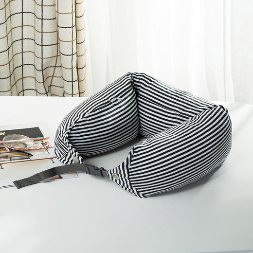 无印U型护颈枕良品汽车颈部靠枕u形脖子旅行午睡枕飞机枕乳胶颗粒 商品图2