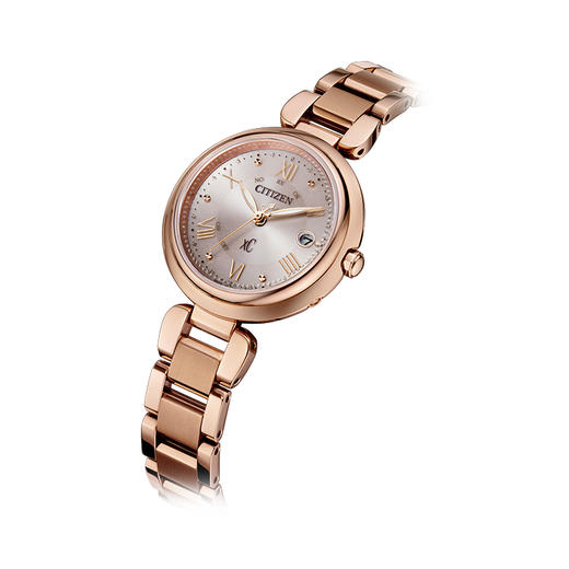 西铁城日本官方正品xC系列新款舒博钛光动能多局电波手表女ES9468-51W 商品图3