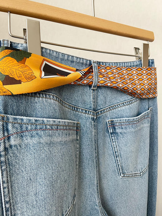 【经典必入】噢蜜ooomeooo四面弹大长腿直筒牛仔裤 商品图11