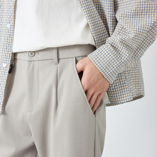 墨麦客男装高智通勤莫代尔裤子男2026春季新款锥形休闲裤男91548. 商品图1