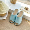 日式布艺拖鞋良品粗麻家居拖鞋春季男女情侣家用拖鞋防水静音拖鞋 商品缩略图3