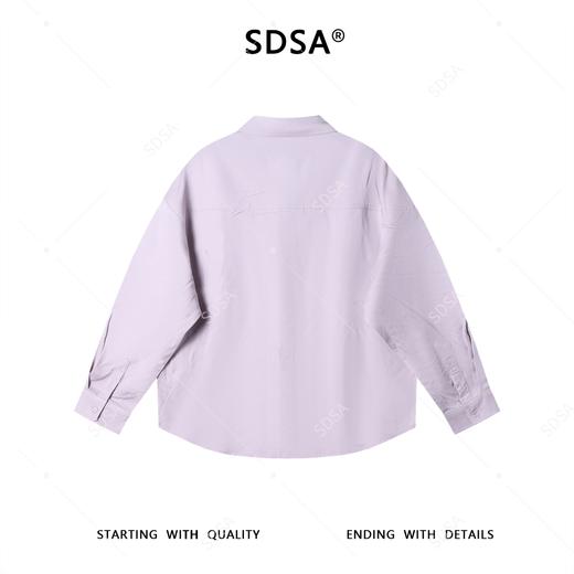 SDSA秋冬新款痞帅男装设计师纯色亲肤翻领长袖衬衫超柔休闲衬衣 商品图4