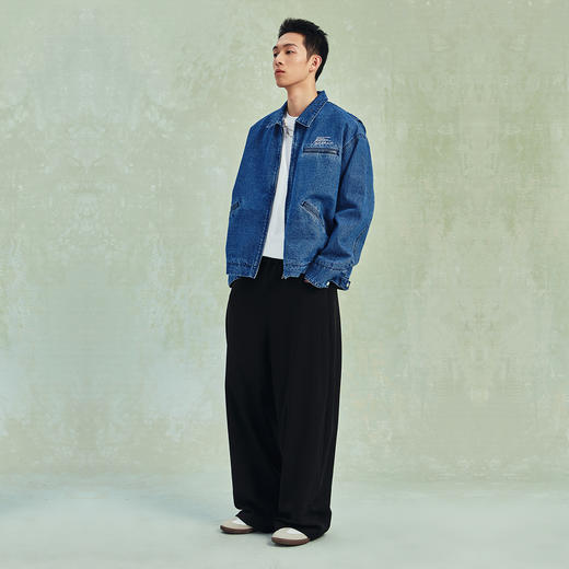 NPC潮牌宽松底特律版型格纹内衬翻领牛仔外套男潮流NP41DC55 商品图1