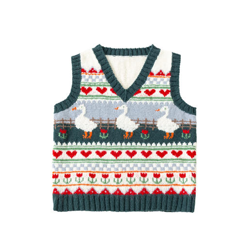 苏苏姐家丫丫背心手工DIY编织棒针衣服毛线团上衣材料包 商品图4