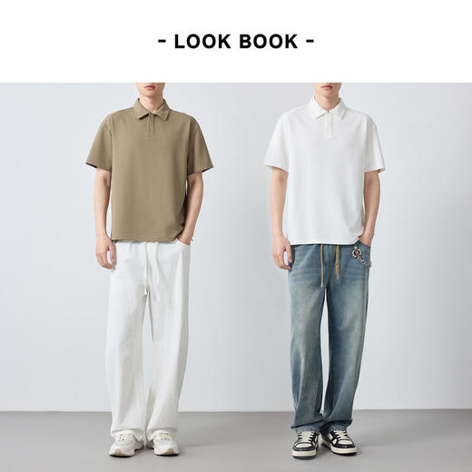 墨麦客男装高智通勤肌理短袖POLO衫男2026新款纯色男士t恤75211. 商品图4