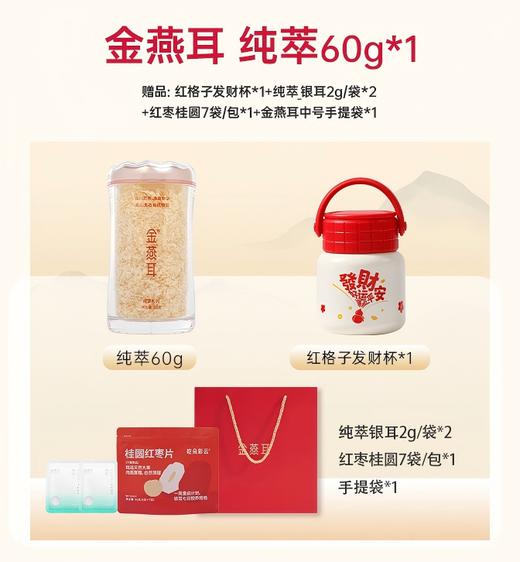 【滋补养生】金燕耳纯萃系列 小蛮腰粉罐装60g套餐  免洗免泡，只需焖制20分钟、煮10分钟，懒人必备！ 商品图6