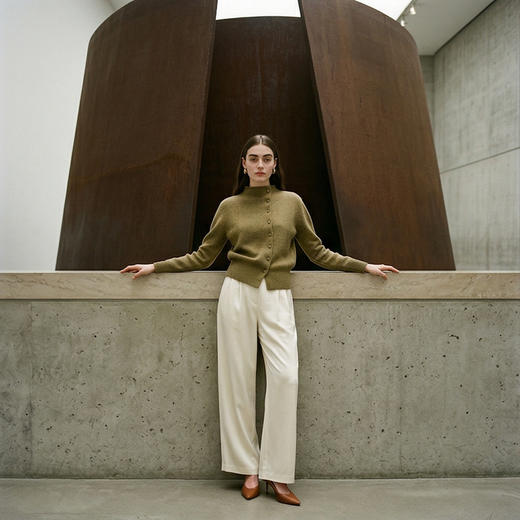 PALUOPO/PL半高领女开衫ET255176R//约重320g帕罗 商品图1