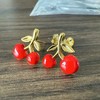 F030656新年红红火火925纯银针甜美百搭樱桃耳钉 商品缩略图3