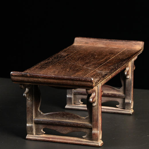 清	紫檀夹头榫翘头案中案摆件 商品图3