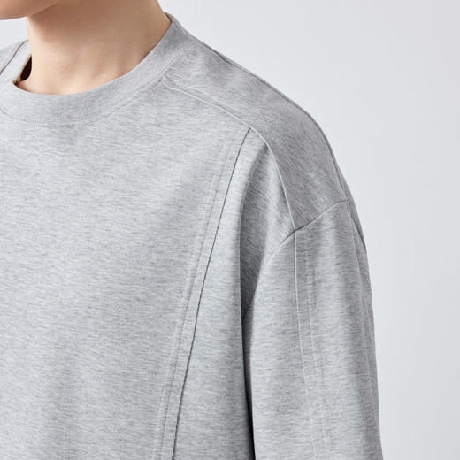 墨麦客男装美式休闲拼接男士短袖2026春新款宽松圆领t恤男75227. 商品图3