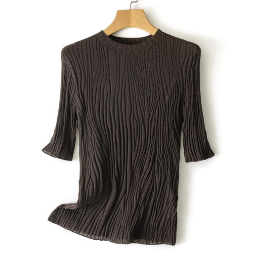 【高品质私服】【杨子60支精纺羊毛针织衫】透气不闷，贴身穿软糯如云朵，春夏单穿清爽YS89066【仅限签收48小时内退换】-CC 商品图7