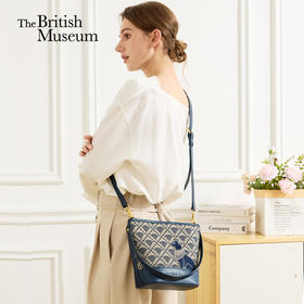 大英博物馆 盖亚·安德森猫系列 莲花纹提花水桶包手提斜挎包