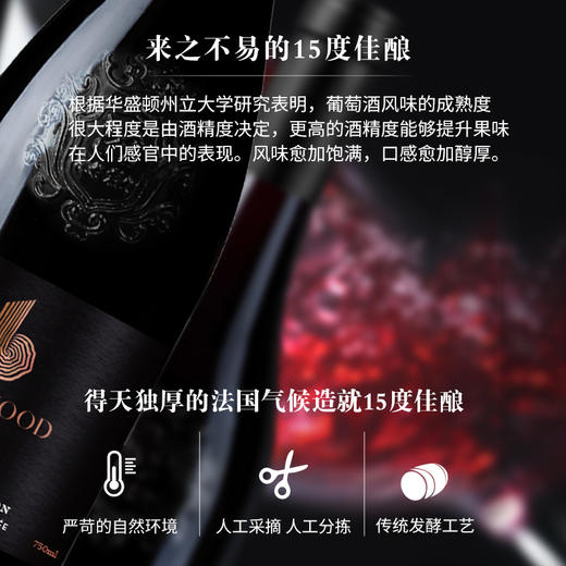 首彩 百事活B906红葡萄酒15度 750ml 法国·AOP原瓶原装进口伴手礼 商品图3