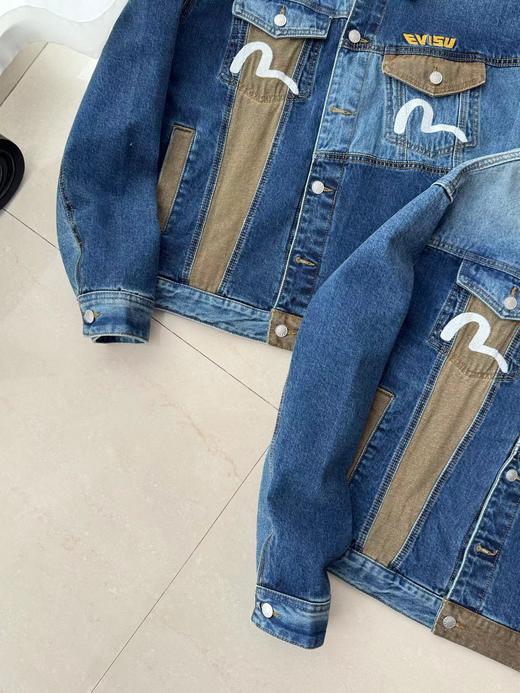 F030689男士解构风格拼布牛仔夹克外套男春秋款牛仔衣 商品图4