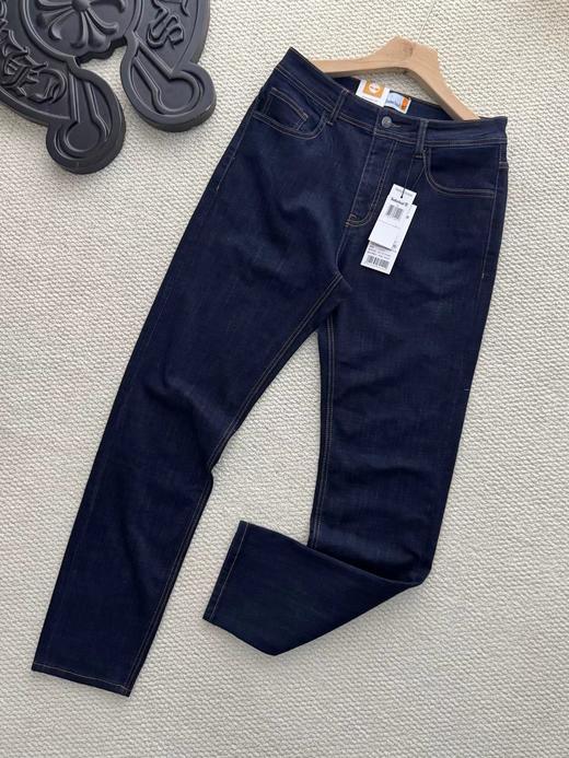 F030686休闲弹力耐磨中高腰修身直筒牛仔长裤 商品图5