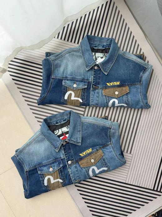 F030689男士解构风格拼布牛仔夹克外套男春秋款牛仔衣 商品图1