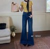 F030676复古慵懒松弛感深蓝阔腿裤垂感高腰牛仔裤 商品缩略图9