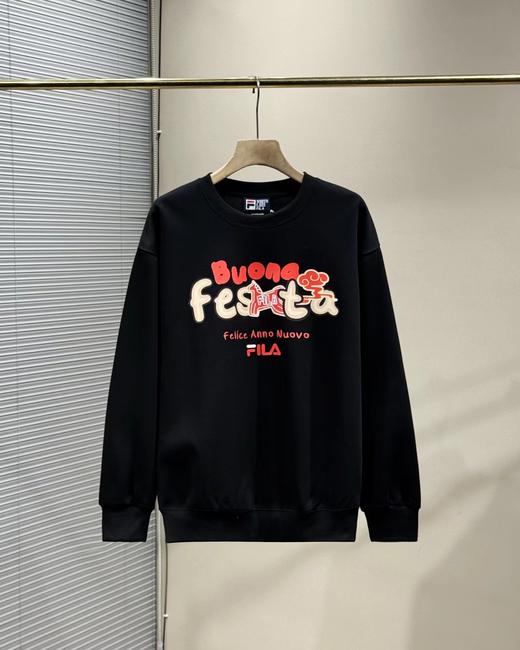 F0306125情侣套头卫衣精梳棉面料26春新年男女同款红色上衣 商品图4