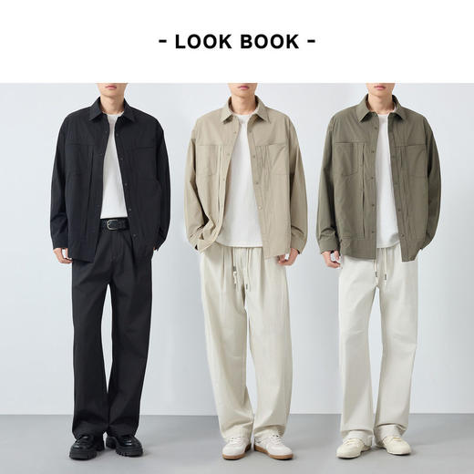 墨麦客男装美式休闲翻领夹克男2026春新款简约纯色男士外套81610. 商品图4