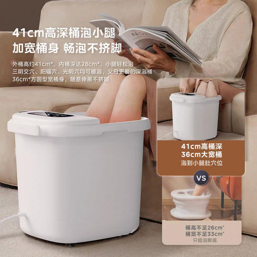 美的泡脚桶按摩加热全自动熏蒸暖泡喷淋杀菌足浴盆父母送礼ZL310 商品图3