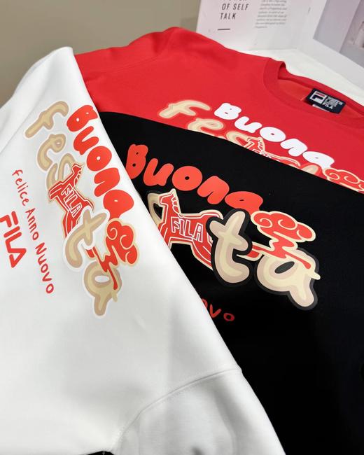 F0306125情侣套头卫衣精梳棉面料26春新年男女同款红色上衣 商品图13