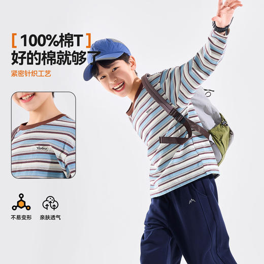 【纯棉】男童T恤长袖儿童上衣春季新款男孩衣服大童打底衫A类Z6ATX153 商品图0