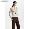 商场同款PURE TOUCH女装26春夏新款无袖上衣针梭拼桑蚕丝印花背心 商品缩略图4