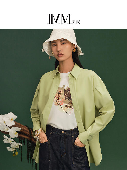 尹默翻领衬衫落肩廊行 商品图0