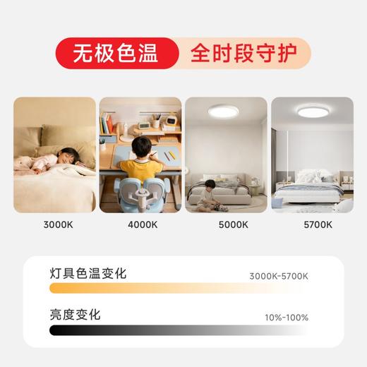 百孜上下发光吸顶灯|光线佳才有好视力！上下发光独立控制，光线冷暖随心调节，不伤眼不累眼 商品图4