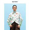 SELFWHO棉混纺满印兰花图案衬衫女2026春季新款宽松落肩上衣 商品缩略图3