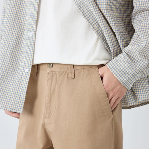 墨麦客男装高智通勤全棉休闲裤男2026春季新款直筒男士裤子91546. 商品图1