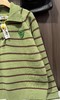 F030665韩系可爱绿色条纹宽松微短款针织Polo衫 商品缩略图10