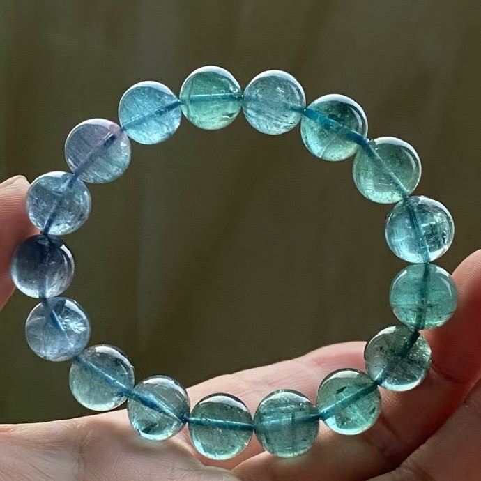 12mm蓝色碧玺手链