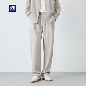 墨麦客男装高智通勤长裤子男2026春季新款肌理感男士休闲裤91543.