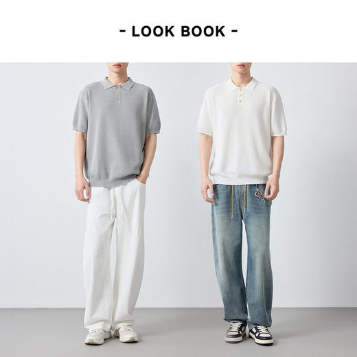 墨麦客高智通勤肌理感针织POLO衫男2026夏新款男士短袖t恤75205. 商品图4