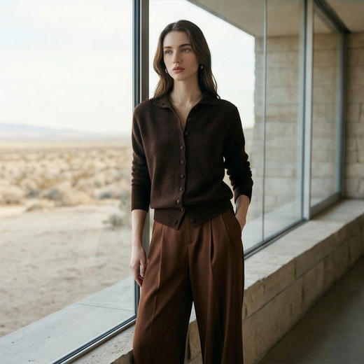 PALUOPO/PL半高领女开衫ET2F8322R//约重290g帕罗 商品图1