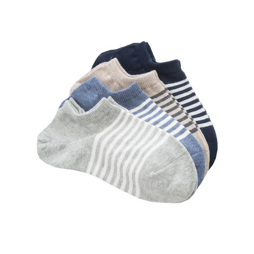 日式无印棉质女士船袜良品隐形袜条纹棉袜学生透气吸汗女款袜子棉 商品图4