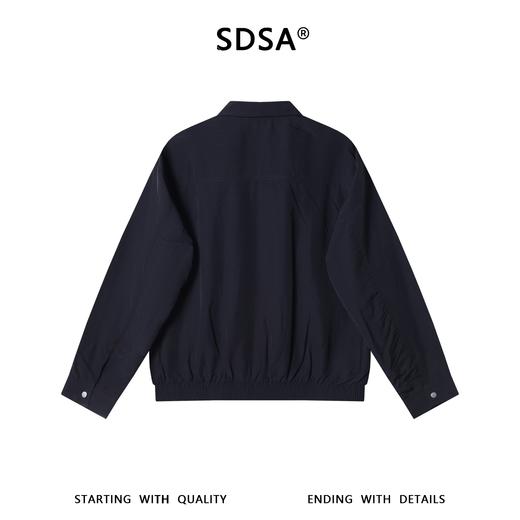SDSA男装2026新款高贵轻奢极简风翻领拉链夹克弧形口袋设计休百搭 商品图4