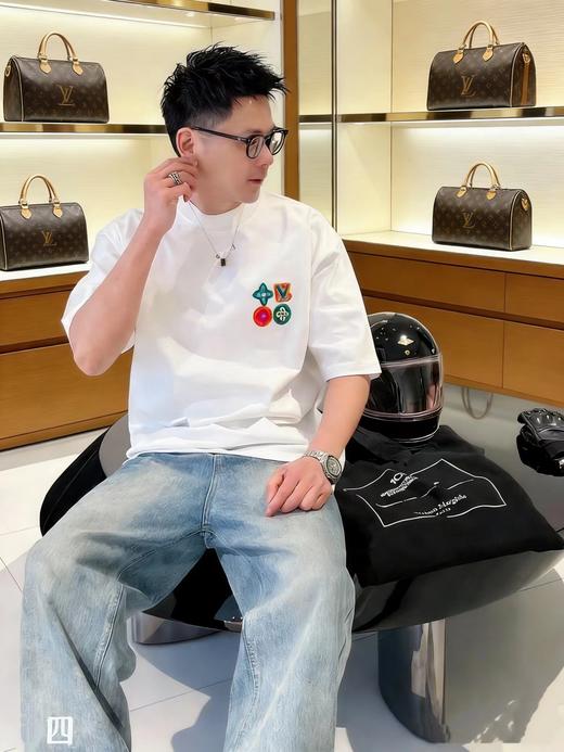 F030612新款日常通勤多巴胺logo刺绣款短袖圆领T恤 商品图1