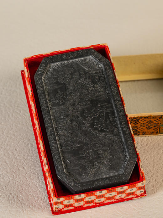 清	延趣楼珍藏兰亭高会图八角徽墨 商品图1