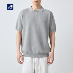 墨麦客高智通勤肌理感针织POLO衫男2026夏新款男士短袖t恤75205.
