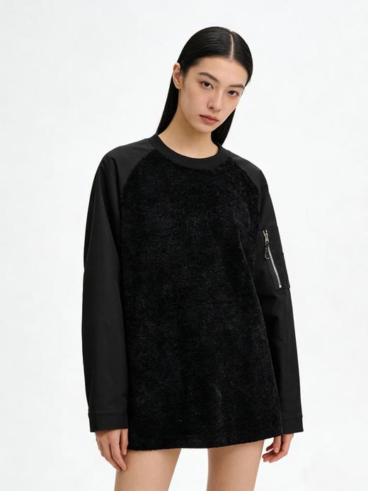 【软糯舒适 手感柔顺】户外拼接云朵绒运动卫衣（ELXM99-WY712） 商品图9