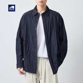 墨麦客男装美式休闲肌理夹克男2026春季新款结构拼接外套男81620.