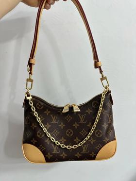 F030632通勤托特老花百搭链条腋下单肩牛角包